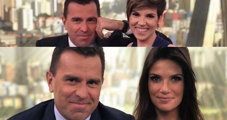 Bocardi com Gloria Vanique (acima) e Sabina Simonato, suas parceiras mais longevas no 'Bom Dia São Paulo': sem reclamações