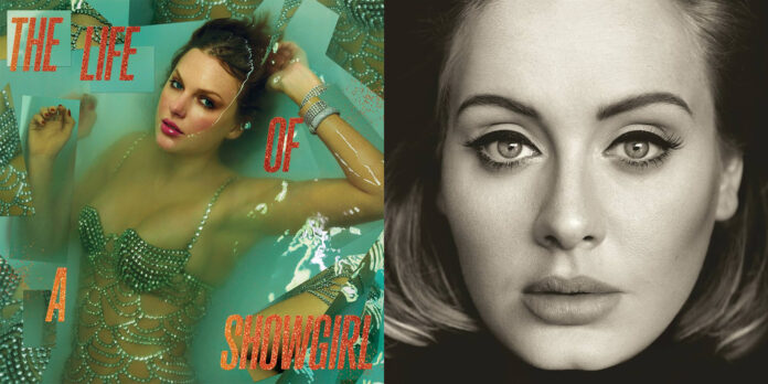 Fãs de Adele criticam estratégia de Taylor Swift para quebra Fãs de Adele criticam estratégia de Taylor Swift para quebra de recorde, mas Adele também teve sua tática